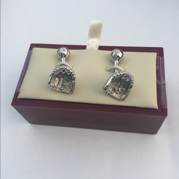 🆕New w/tag BASEBALL CUFF LINKS by KENNETH ROBERTS - Picture 4 of 6
